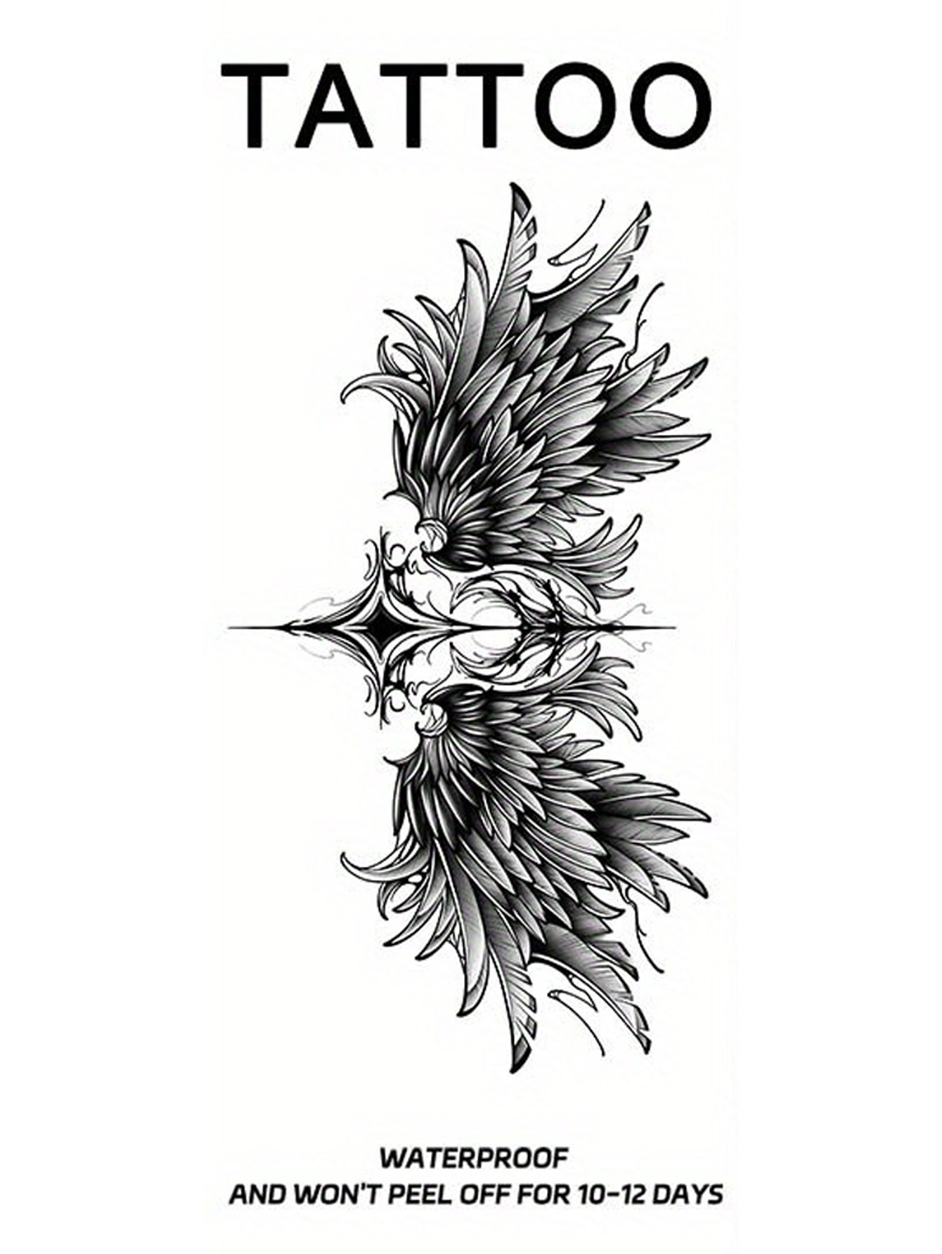 Wing Pattern Waterproof Temporary Tattoo Sticker